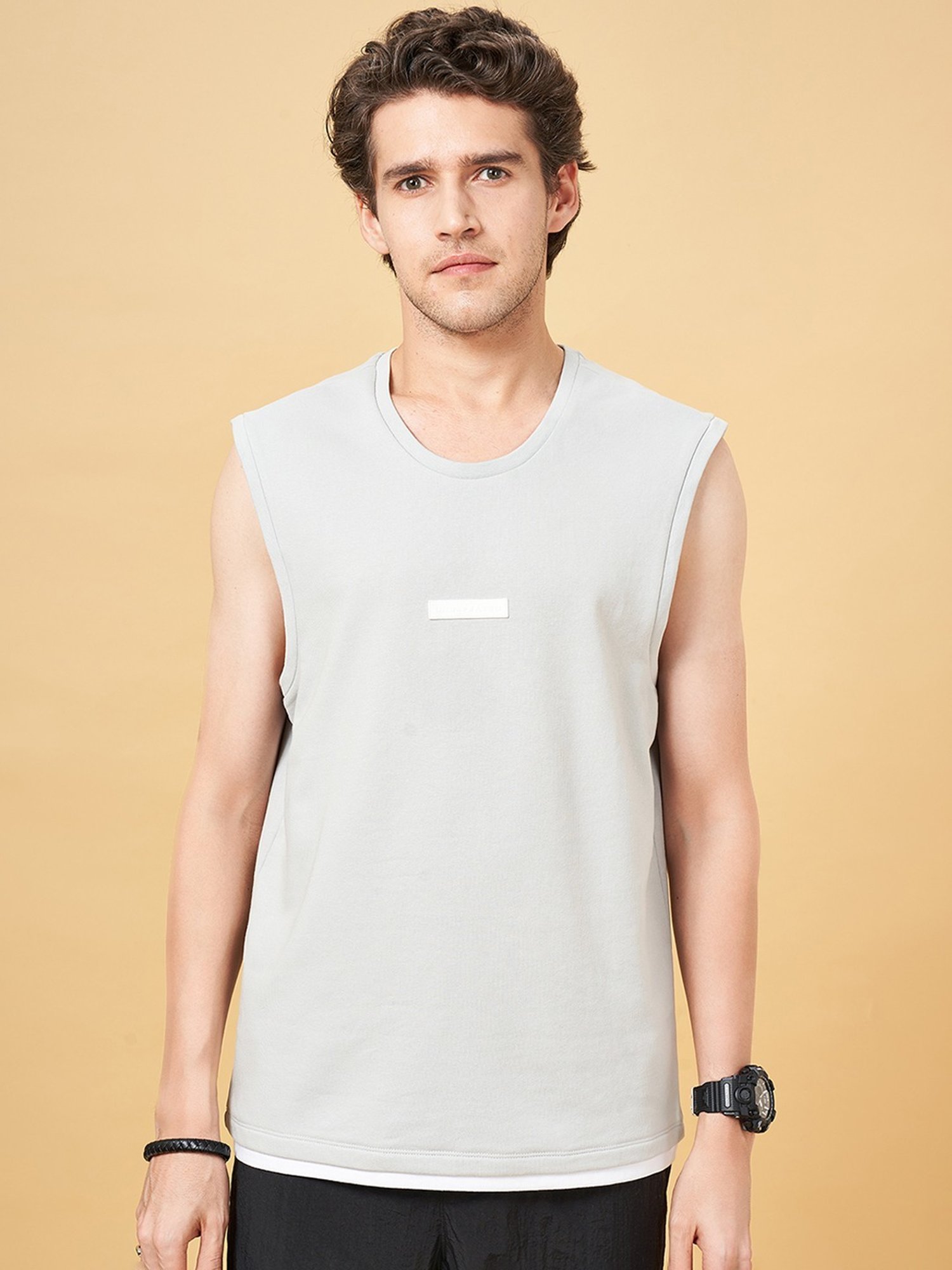 Street 808 By Pantaloons Gray Violet Regular Fit Vest