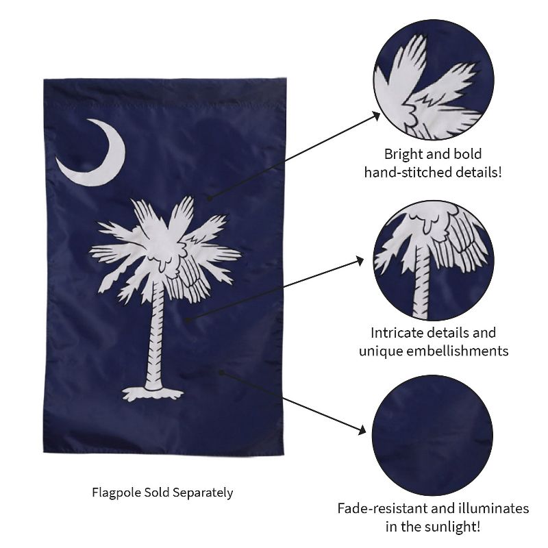 Evergreen Flag South Carolina House Applique Flag