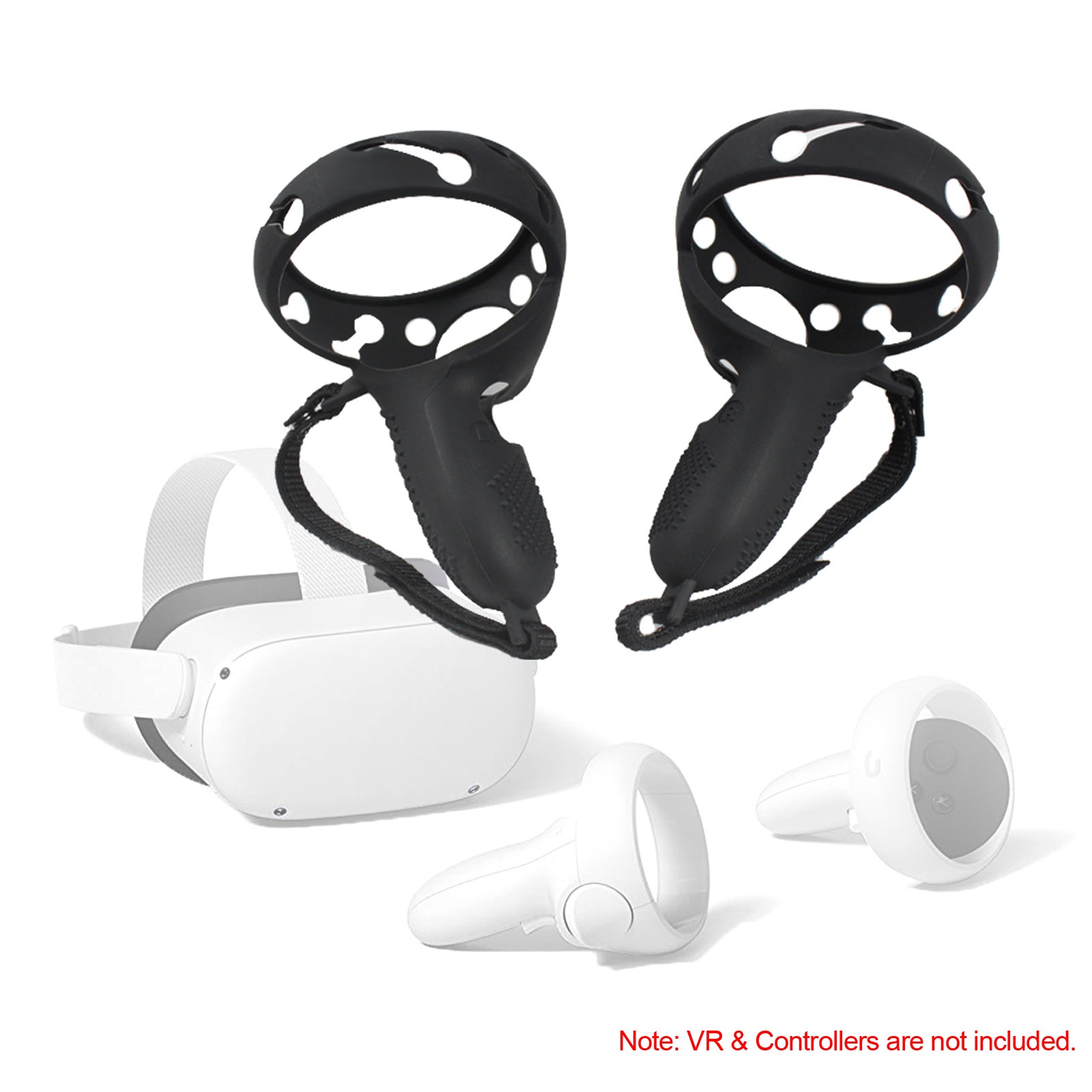 2 Pairs Oculus Quest 2 Elite Washable Silicone Handle Protective Cover