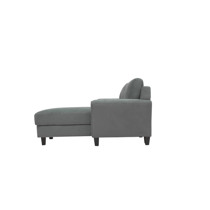 Henry 3 Seat Sectional Sofa with Rolled Arms Dark Gray - Lifestyle Solutions
