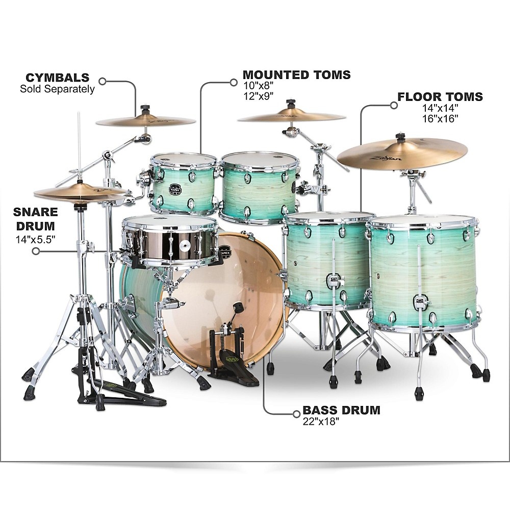 mapex armory series exotic studioease shell pack ultramarine gloss