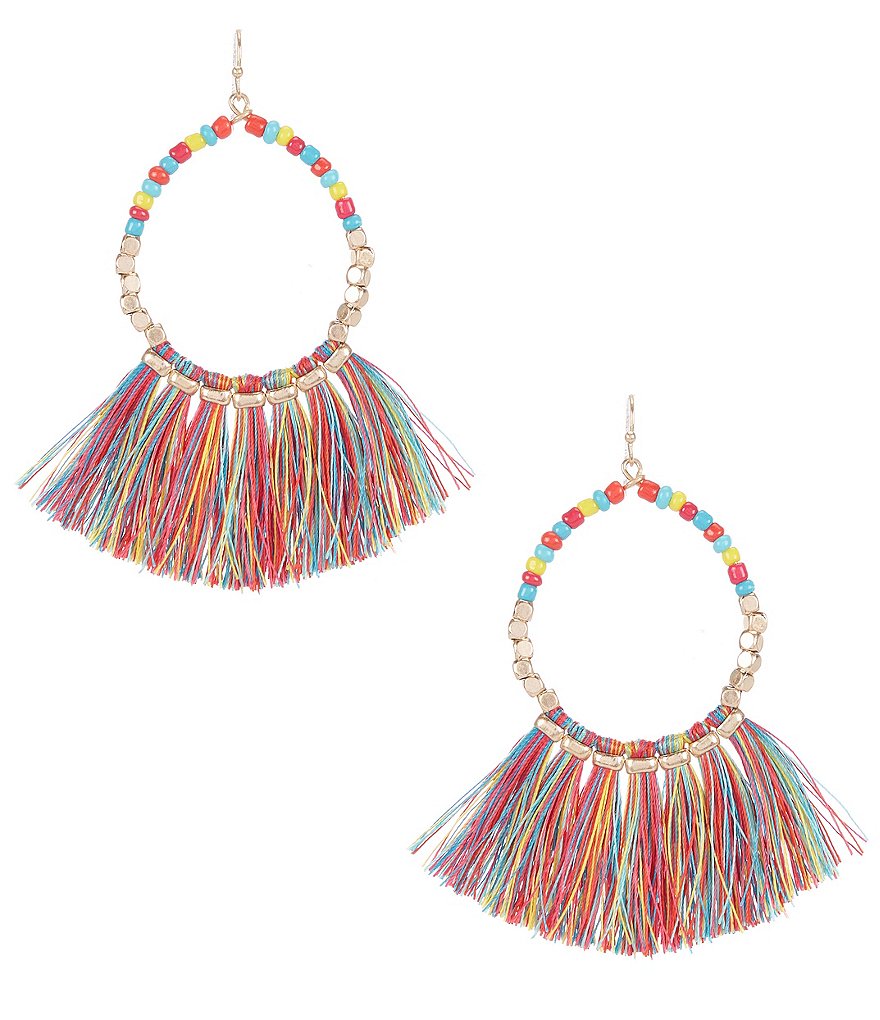 Southern Living Fringe Hoop Earrings