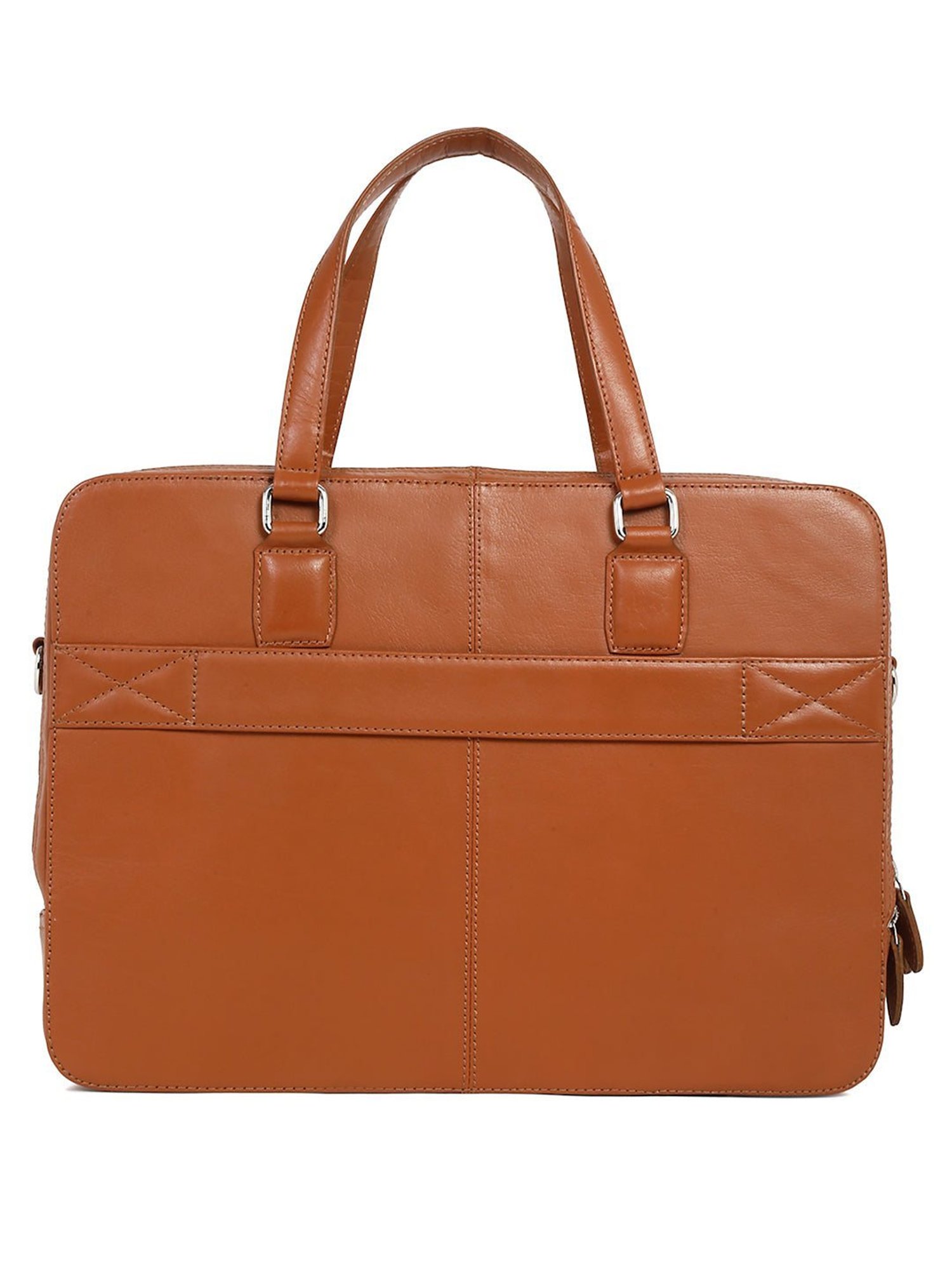 Louis Stitch Tan Leather Medium Multifunctional Executive Laptop Bag
