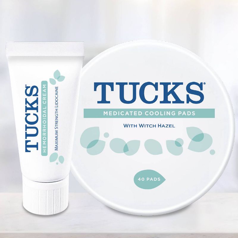 Tucks Multi-Care Relief Kit Witch Hazel Pads - 40ct & Lidocaine Cream - 0.5oz