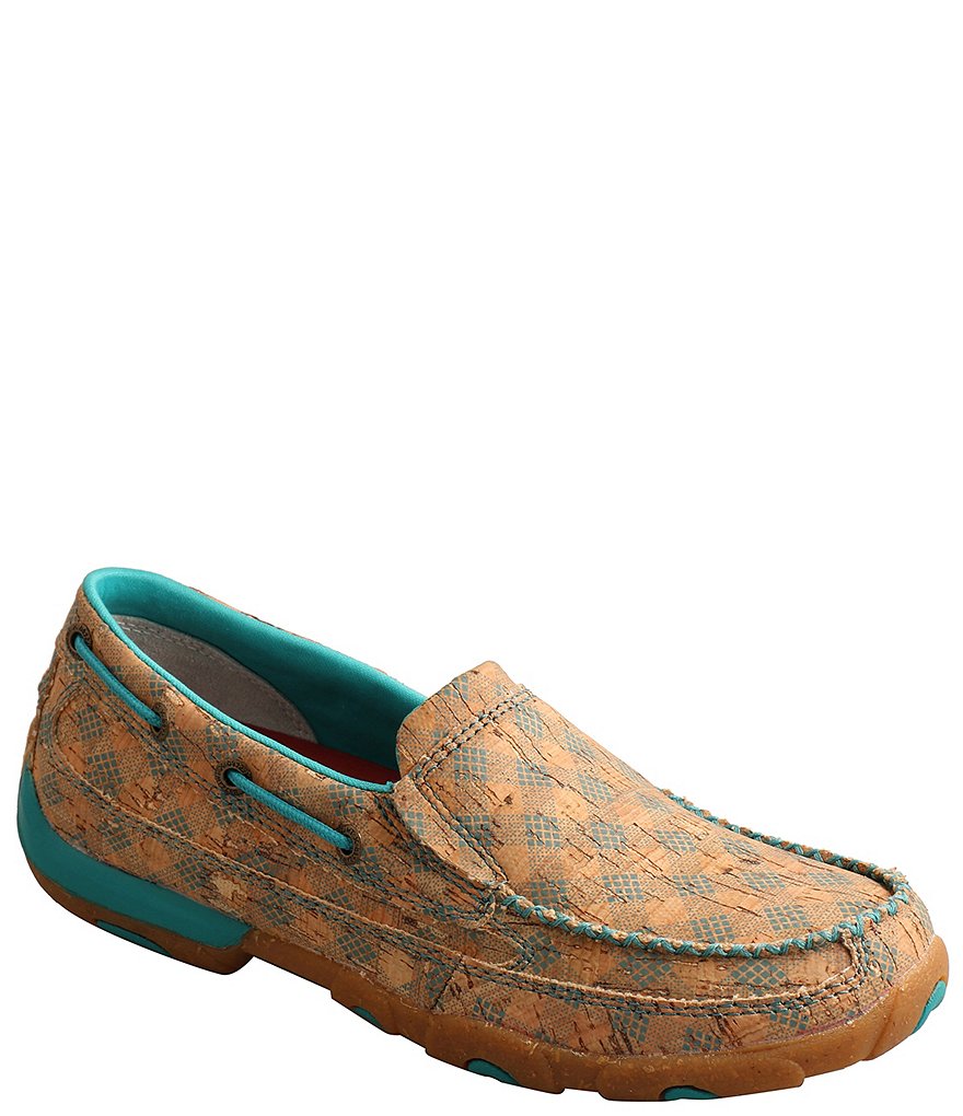 Twisted X Women's Printed Cork Slip-On Driving Mocs