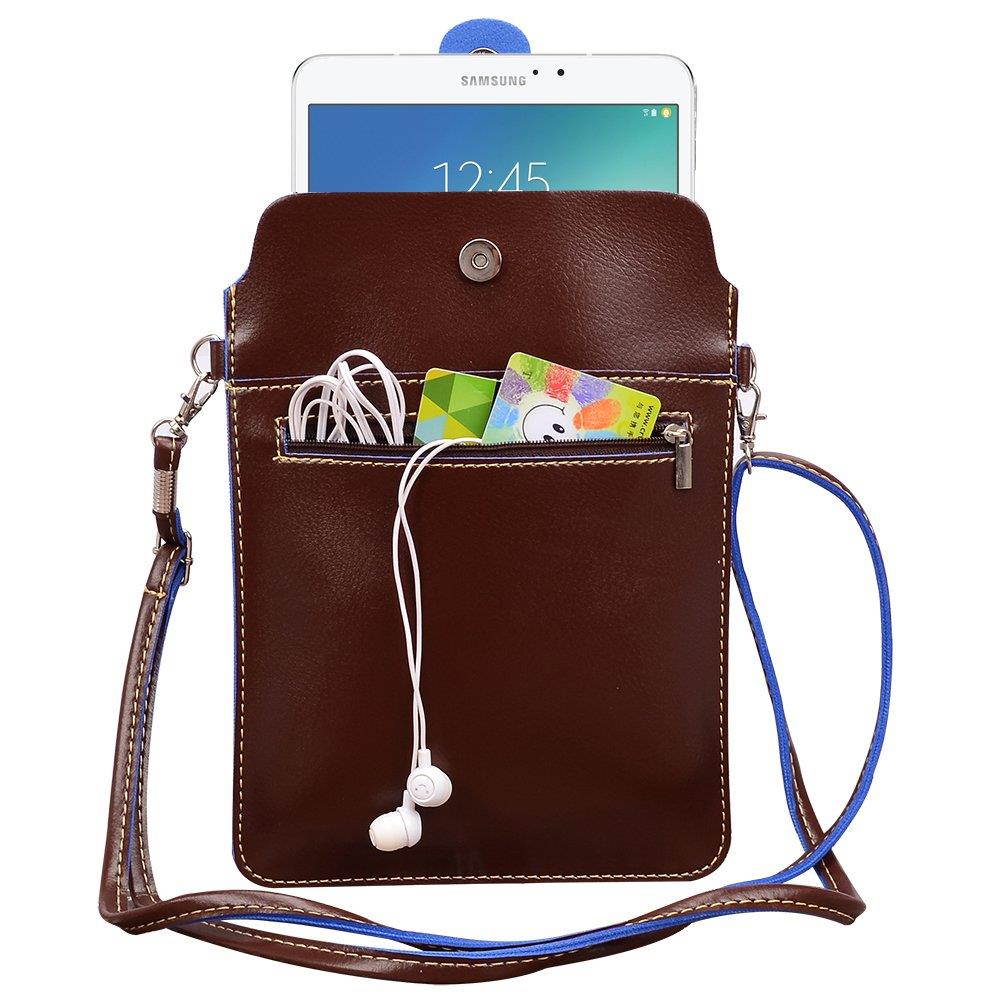 Universal 8 Inch PU Leather Shoulder Pouch Bag for Samsung Galaxy Tab S2 8.0 / Tab E 8.0 / Tab A 7.0/8.0 / Tab Note 8.0 / Tab 3 Lite/Tab 3 7.0 / Tab 3 8.0 / Tab 4 7.0 / Tab 4 8.0 (Brown)