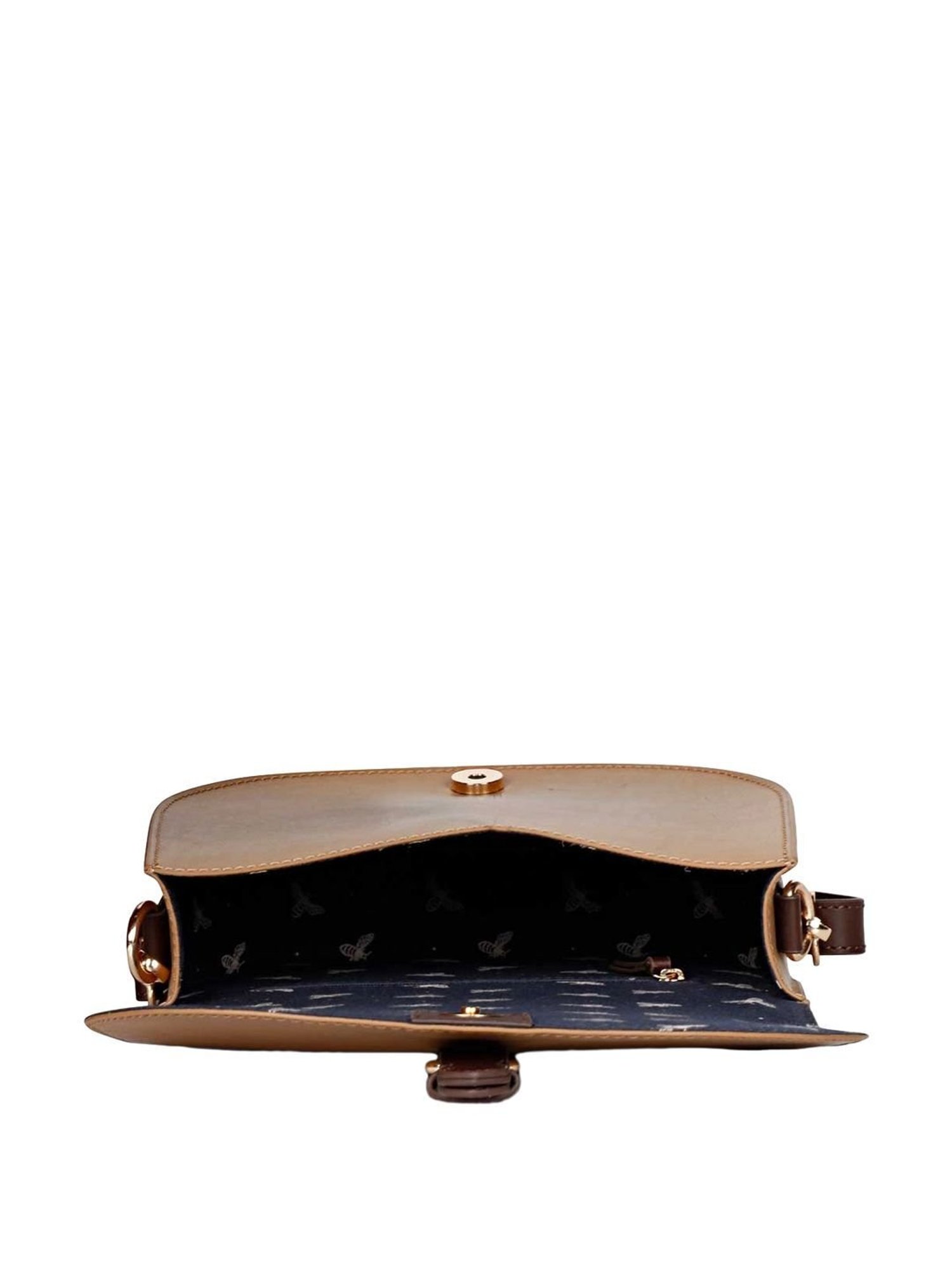 Saint G Beige Solid Medium Sling Handbag