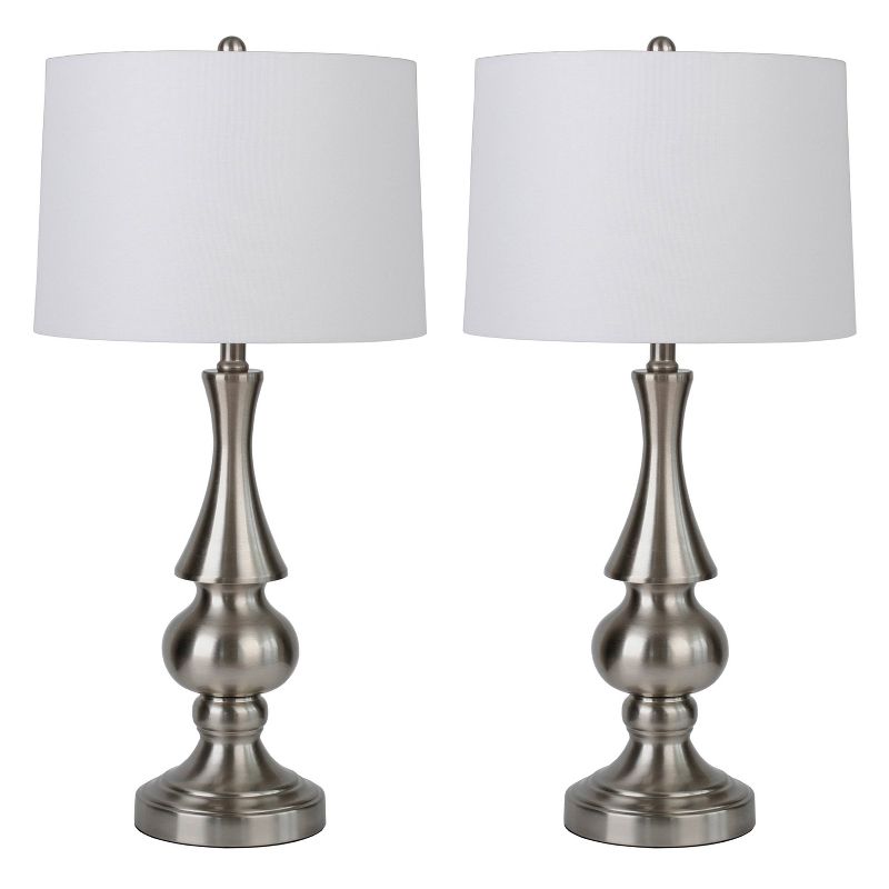 Set of 2 Lynde Metal Table Lamps Brush - Decor Therapy