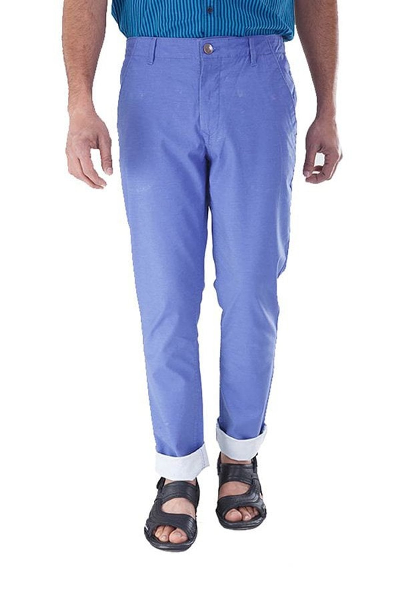 Red Chief Blue Mid Rise Trousers