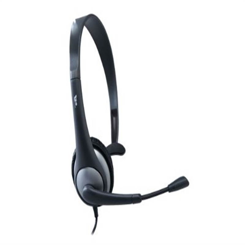 Cyber Acoustics Mono Headset and Boom Mic with PC Y-Adapter (AC-104)