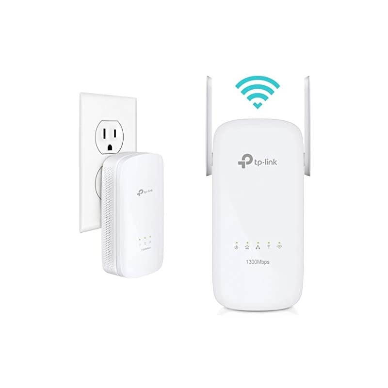 AV1300 Powerline WiFi ExtenderTLWPA8630 KIT Powerline Adapter with AC1350 Dual Band WiFi Gigabit Port 2X2 MIMO with Beamforming PlugPlay Power Saving Ideal for Smart TV