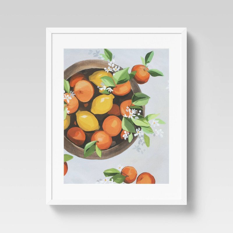 16" x 20" Citrus Matted Framed Decorative Wall Art Orange - Threshold™