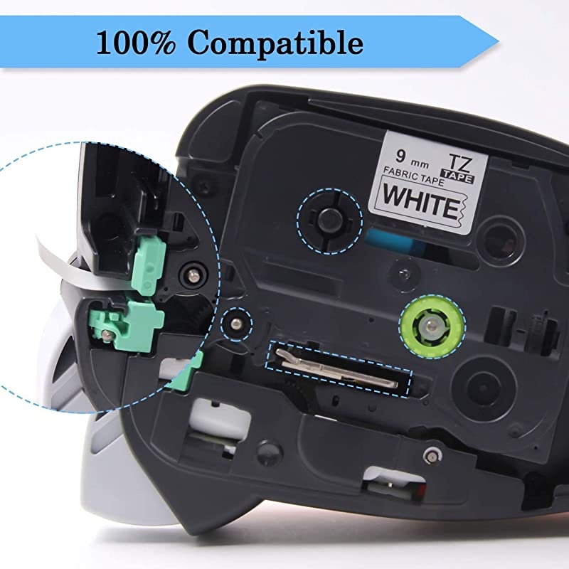 Compatible Label Tape Replacement for Brother PTouch TZe335 TZe335 TZ335 for PTD210 PTD200 PTD400 PTD600 PTH100 PTH110 PT1280 PT1290 Label Maker 12 x 262 White on Black 3Pack