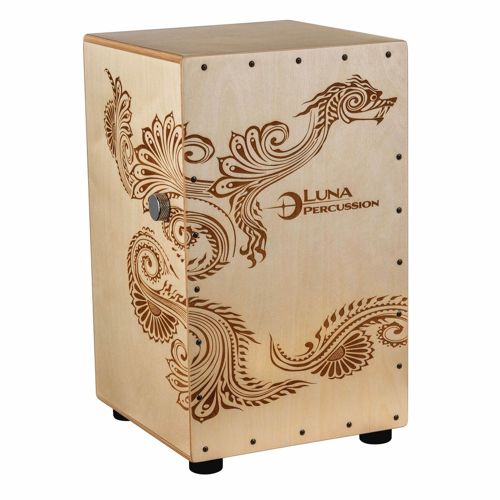 Luna Percussion Henna Dragon Cajon with Bag, LPC HEN DRA