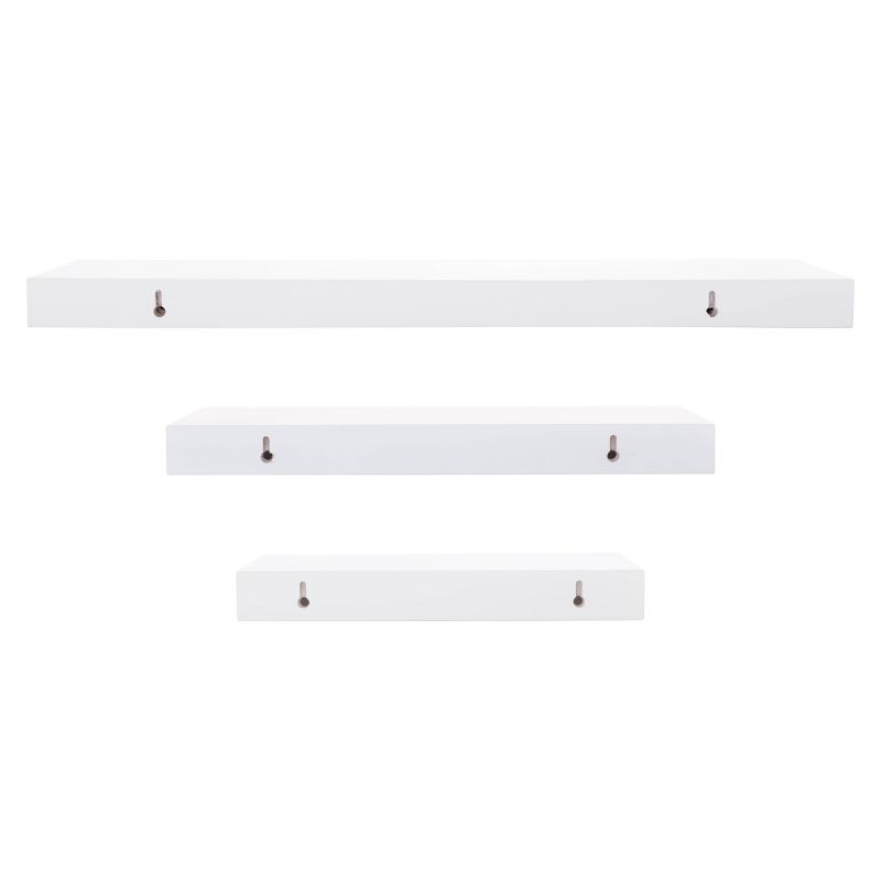 3pc Decorative Wall Ledge Shelf Set White - Nexxt