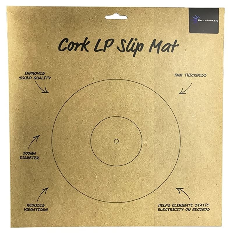 Turntable Slipmat AntiStatic Cork Mat 18quot Thick Vinyl Record Player Pad by an Essential Upgrade for The Demanding Audiophile with Receding Center Improves Sound and Reduces Noise