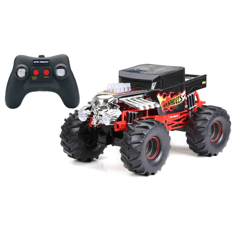 New Bright R/C 1:10 Scale  Hot Wheels Monster Truck - Bone Shaker