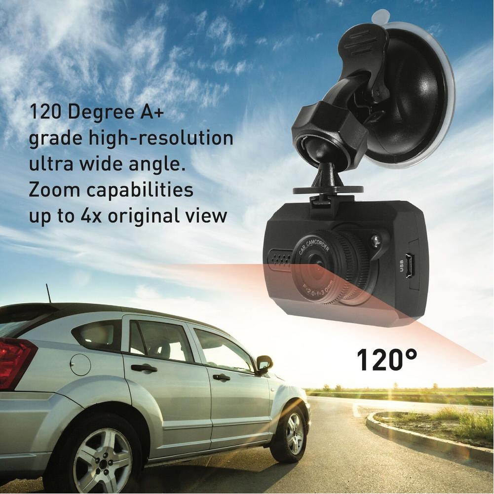 SecurityMan MicroHD Car Camera Recorder Dashcam with Built-In Impact Sensor