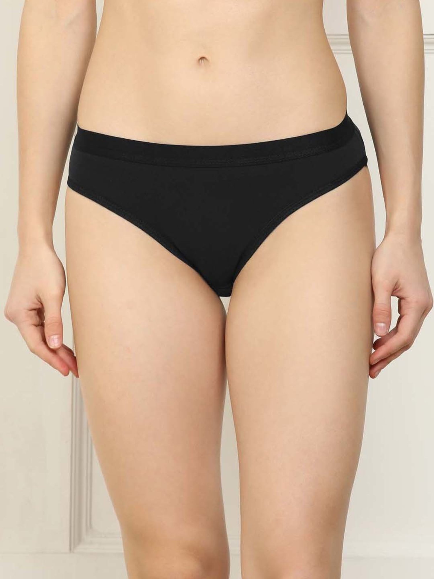 AROUSY Black Plain Bikini Panty