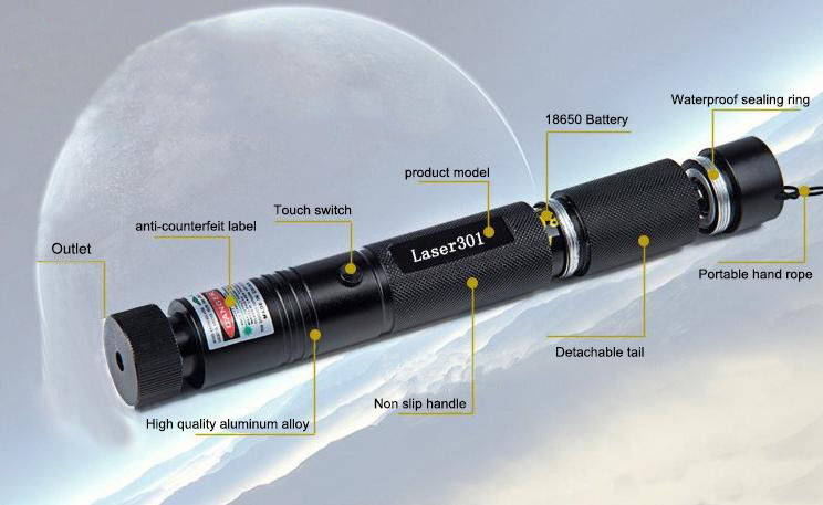 Military Blue Purple Laser Pointer 405nm Lazer Pen Beam+ 18650 Battery + Charger
