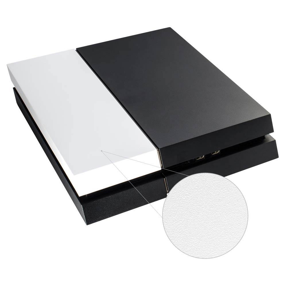 eXtremeRate Solid Matte White HDD Bay Hard Drive Cover Shell Case Replacement Faceplate for PS4 Console