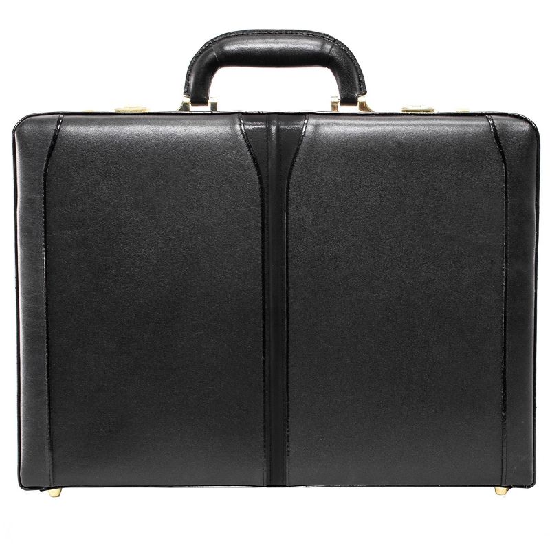 McKlein Turner Leather 4.5" Expandable Attache Briefcase - Black