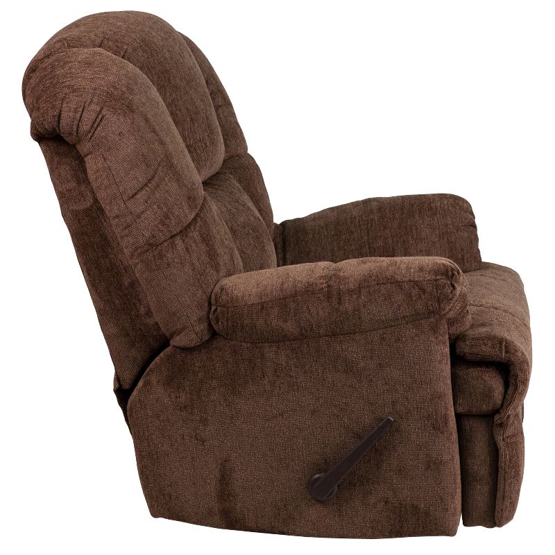 Emma and Oliver Contemporary Hillel Chocolate Chenille Rocker Recliner