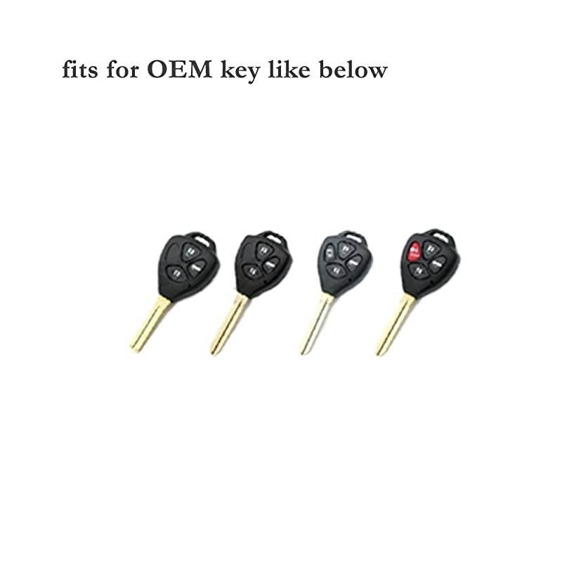 Silicone Cover Protector Case Holder Skin Jacket Compatible with TOYOTA 4 Button Remote Key Fob CV2416 Deep Blue