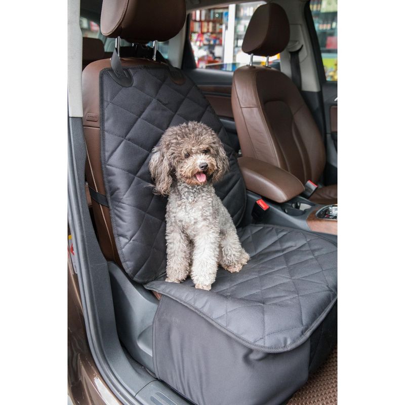Dog Car Seat Cover, Fits Front Seat, Universal Size, Scratchproof, Waterproof Pet Seat Cover, Quilted Padded Nonslip Material for Cars, Trucks & SUVs