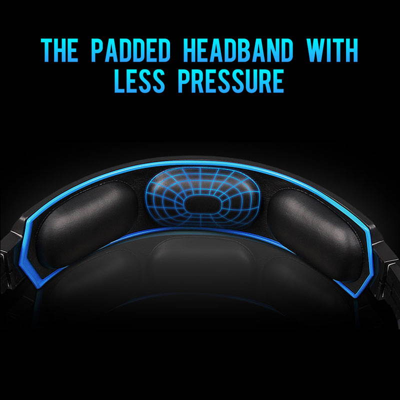 SADES Dazzle Gaming Headset Virtual 7.1 Surround PC Headset With Noise Cancelling Microphones Soft Headband 50mm Speaker For PC/Laptop