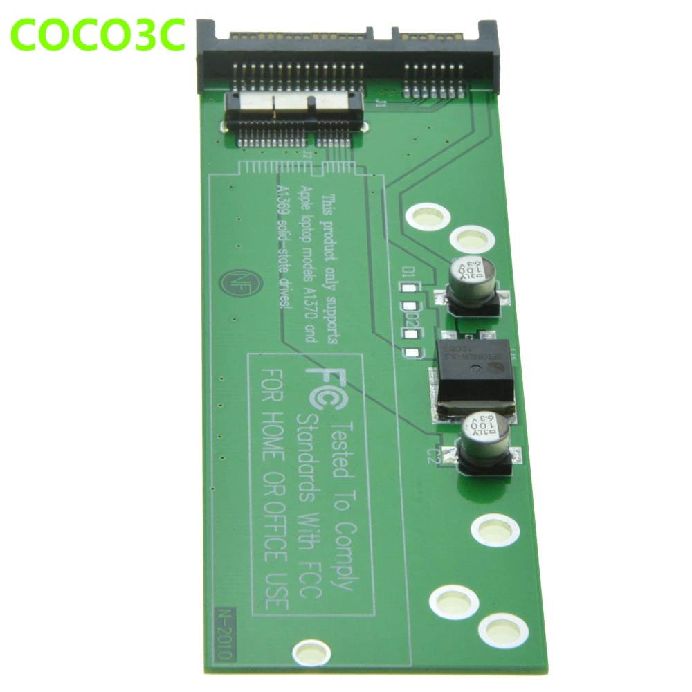 For Macbook Air 2010 2011 A1369 A1370 SSD to 2.5" SATA 6GB Adapter 12+6pin SSD HDD to 22Pin SATA 3.0 Card