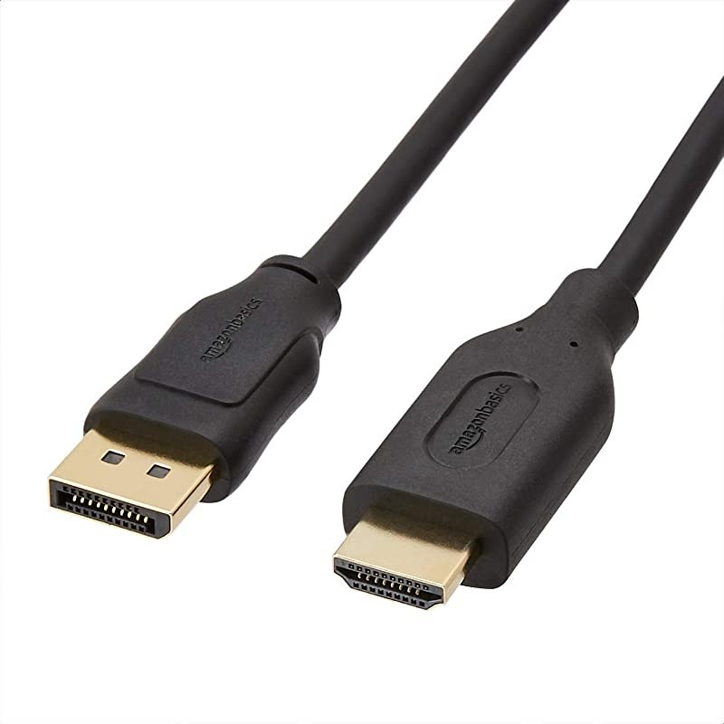 Basics DisplayPort to HDMI Adapter Computer Cable - 6 Feet, 10-Pack, Black