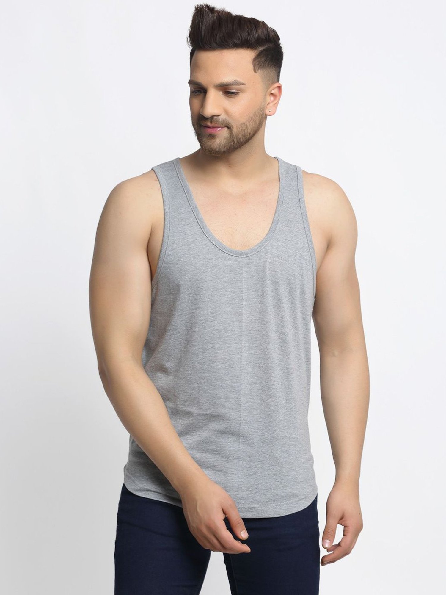 Bodycare Anthra Melange Regular Fit Thermal Top