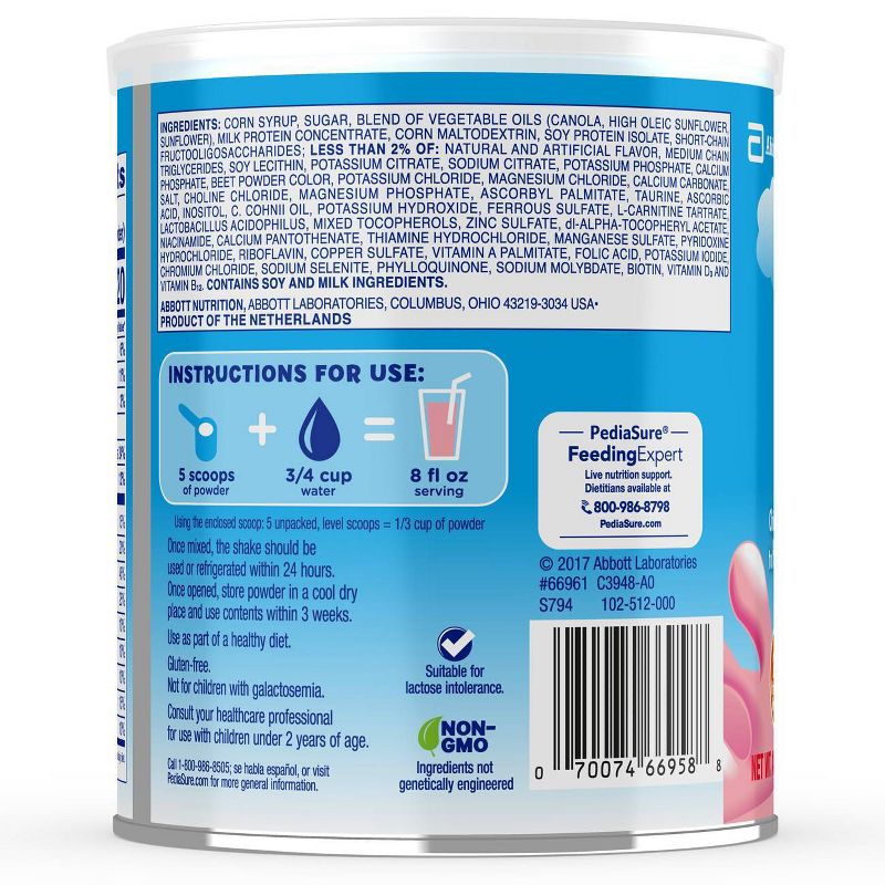 PediaSure Grow & Gain 3pk Non-GMO Strawberry Shake Mix Powder - 42.3oz