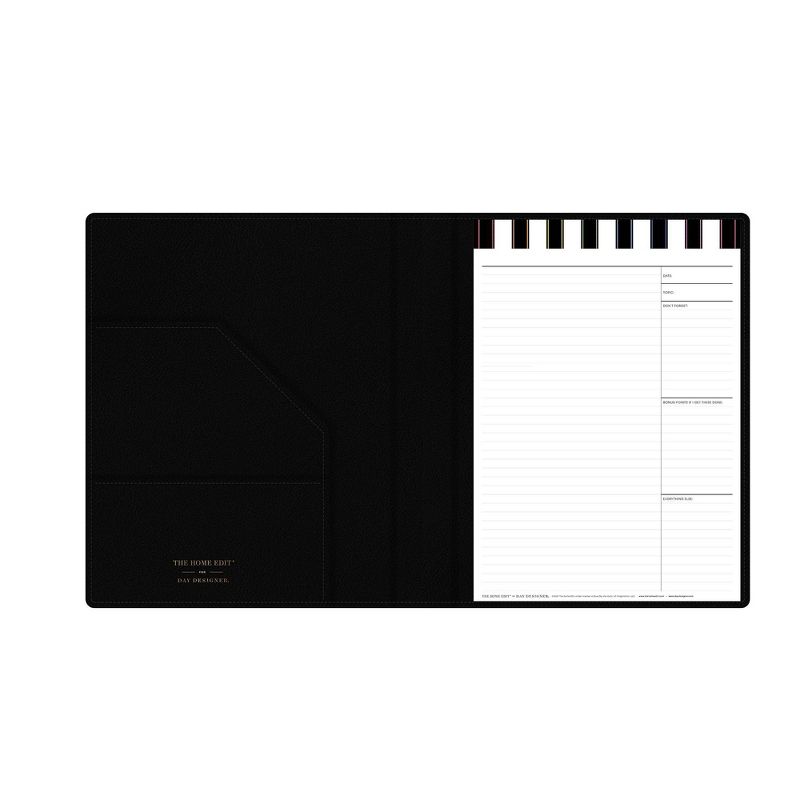 2021-22 Academic Padfolio 8.5" x 11" Weekly/Monthly Black - The Home Edit by Blue Sky