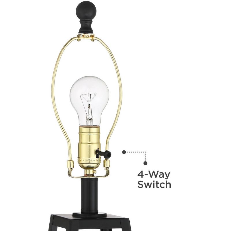 Franklin Iron Works Kacey Metal LED Night Light USB Cream Shade Table Lamps Set of 2