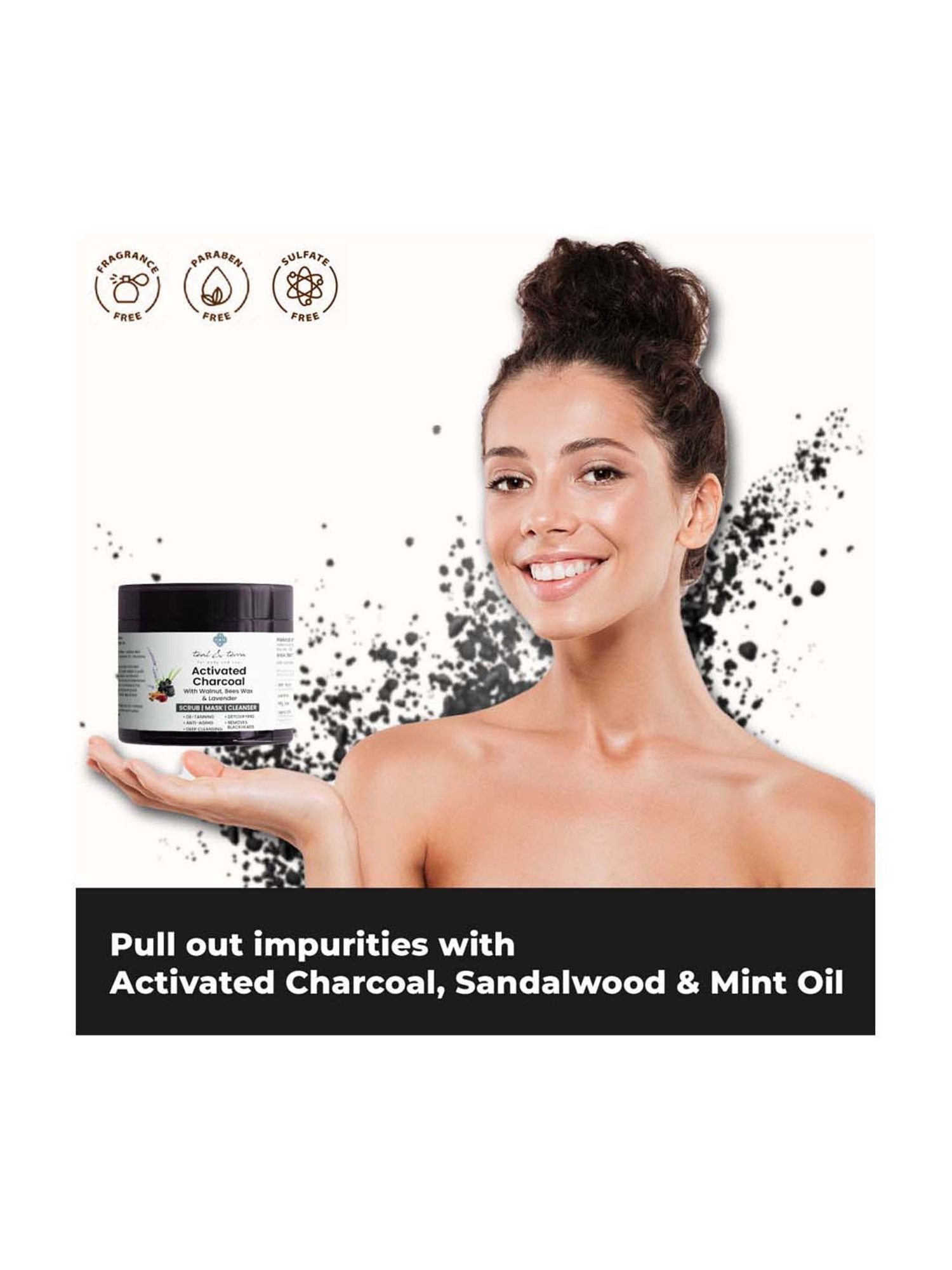 Teal & Terra Activated Charcoal Cleanser Scrub - 100 gm