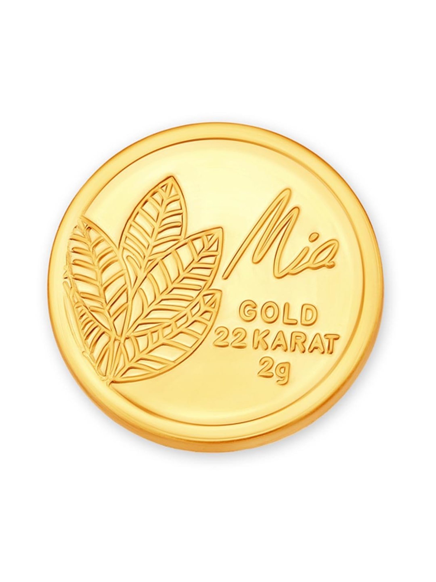 P.C. Chandra Jewellers Pooja Kalash-Inscribed 24k (999) 0.05gm Yellow Gold Foil Coin