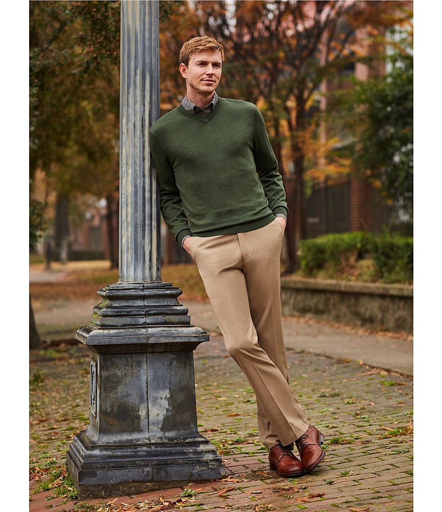 Daniel Cremieux Signature Solid Classic-Fit Flat-Front Dress Pants