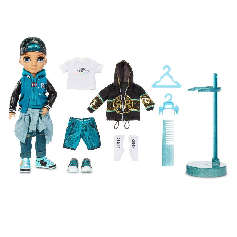 Rainbow High River Kendall – Teal Boy Fashion Doll with 2 Complete Mix & Match Outfits and Accessories