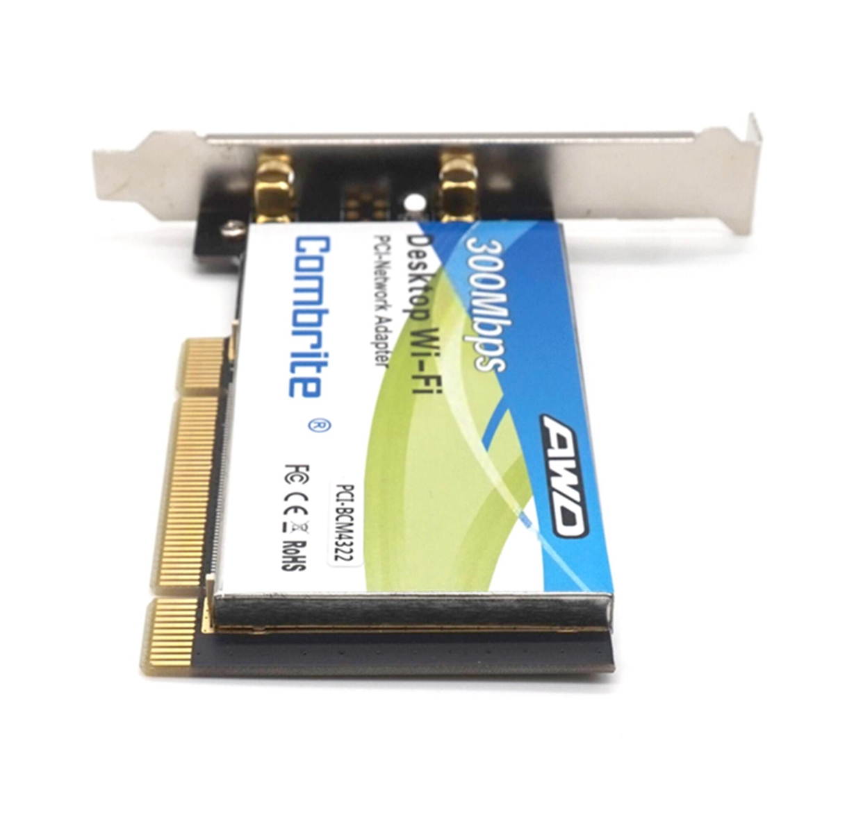 BCM4322 300Mbps 2.4G Wireless Wlan Wifi PCI Card Desktop Adapter With 6dBi wifi Antenna High Speed