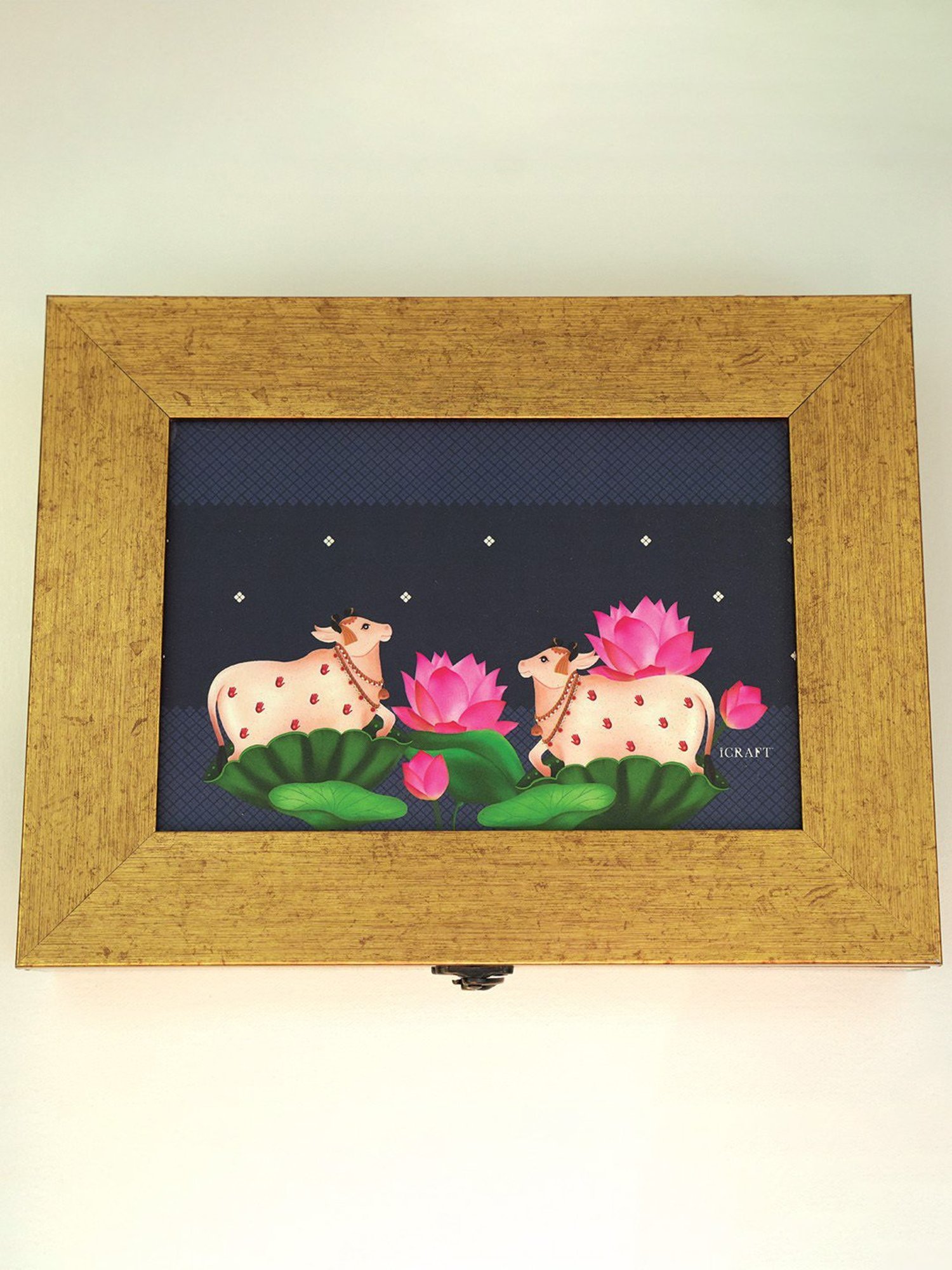 ICraft Multicolour MDF Board Neel Tea Box Large