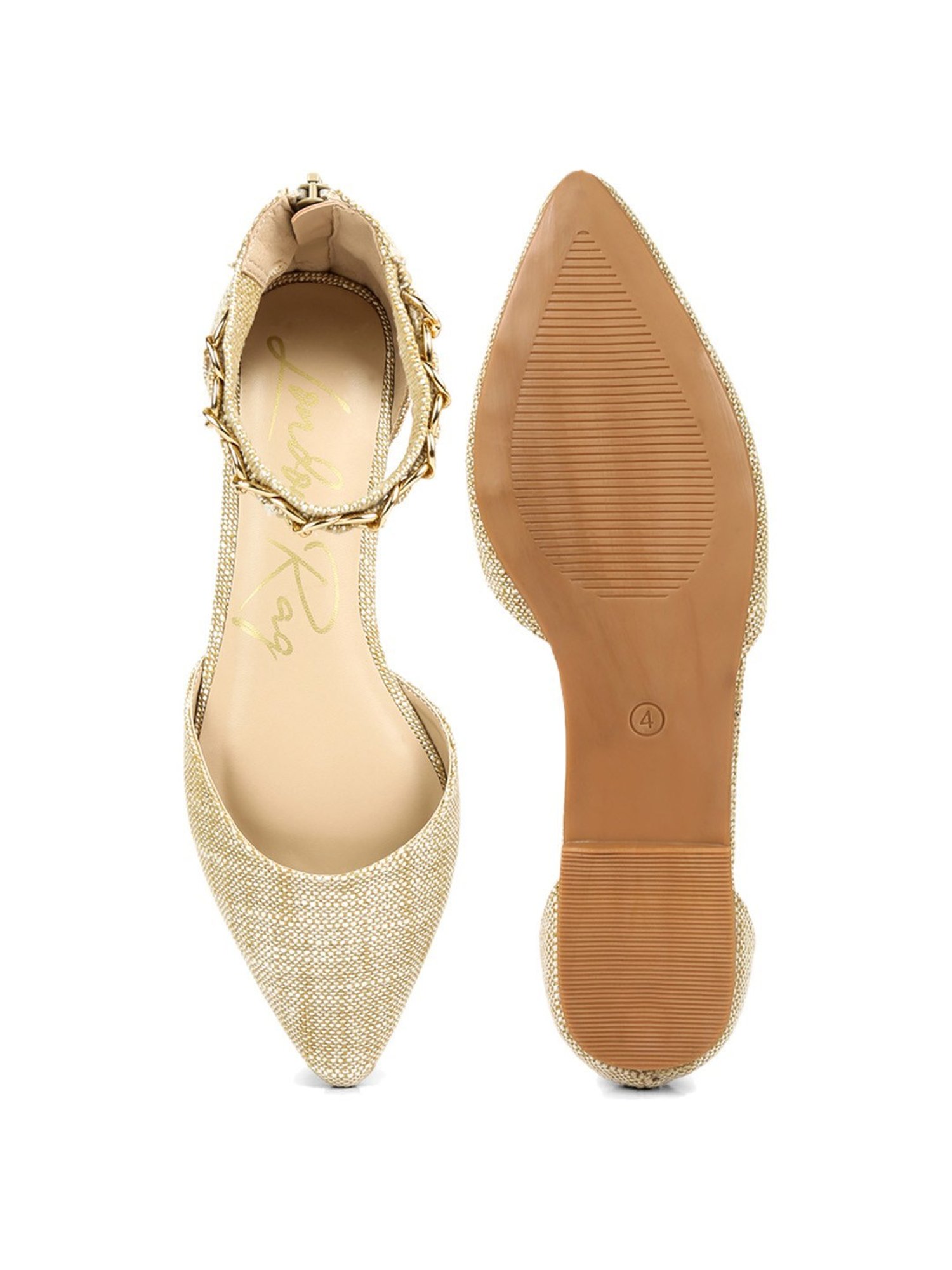 London Rag Women's Beige Ankle Strap Sandals