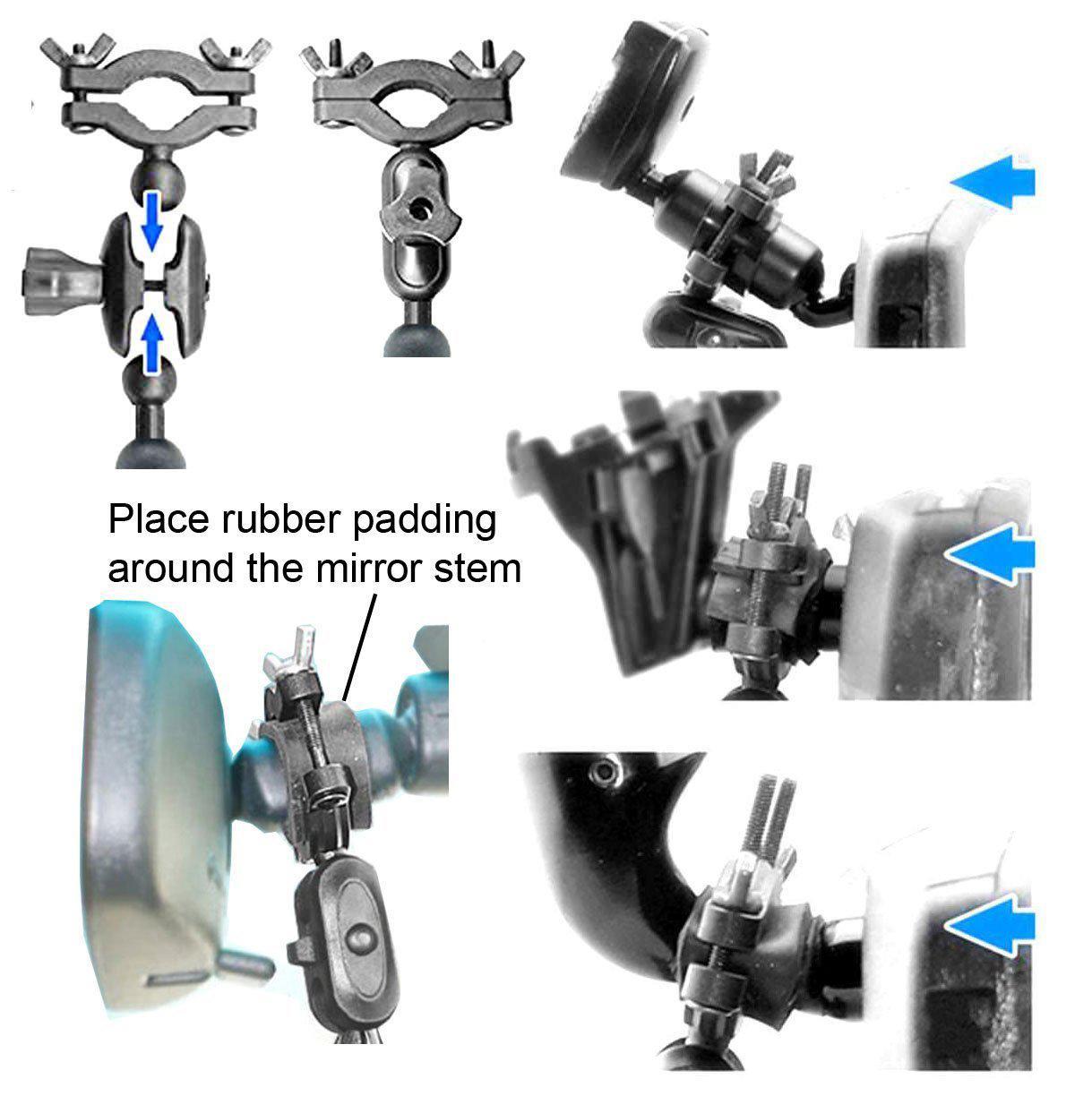 AccessoryBasics Car Rearview Mirror Radar Detector Mount for Escort Passport 9500ix 9500i Passport 8500 7500 X50 x70 x80 Solo S2 S3 S4 SC 55 s75 s75g Beltronics RX65 Red Vector 995 955 Radar