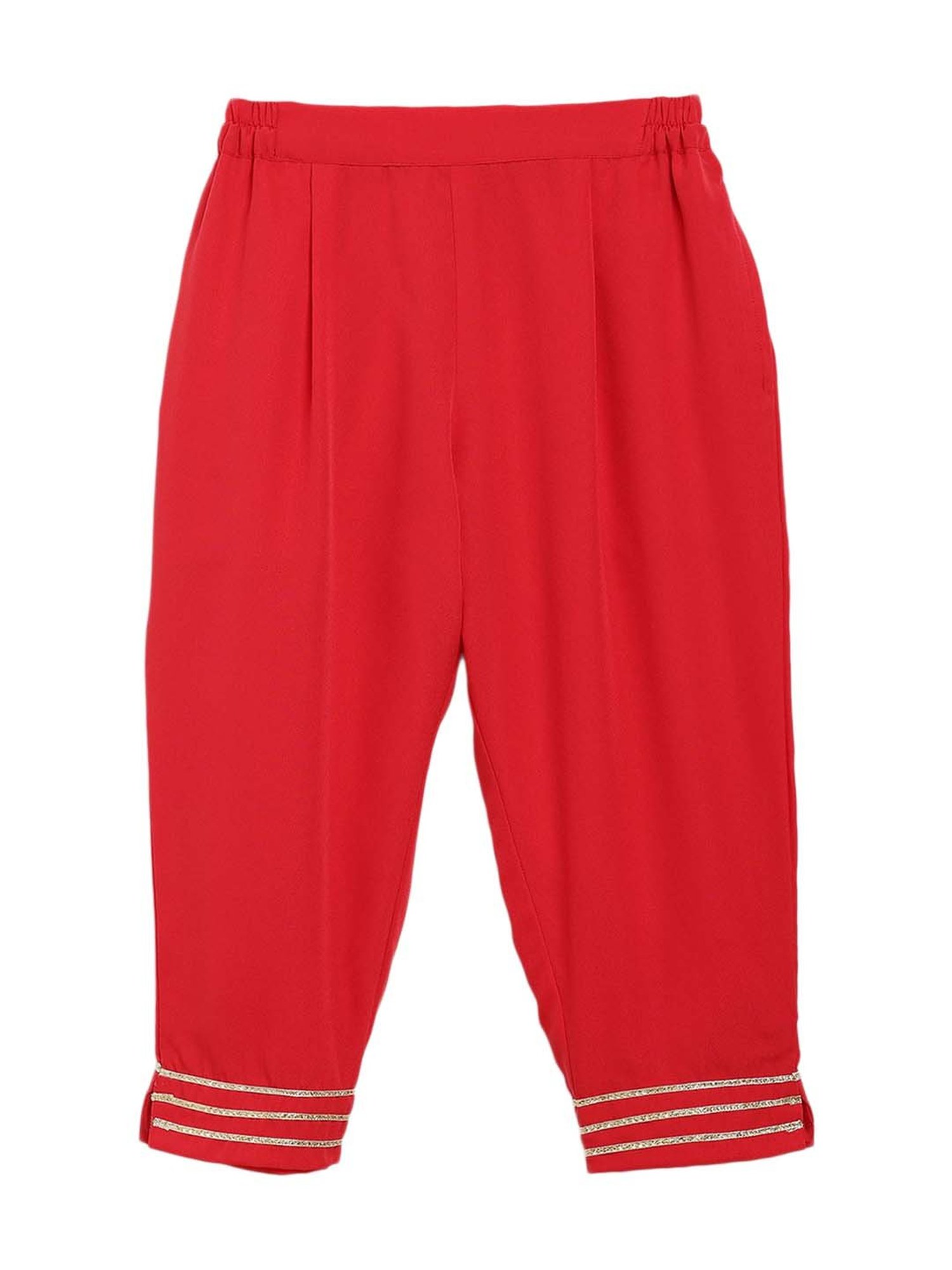 Ahalyaa Kids Red Printed Top & Pants