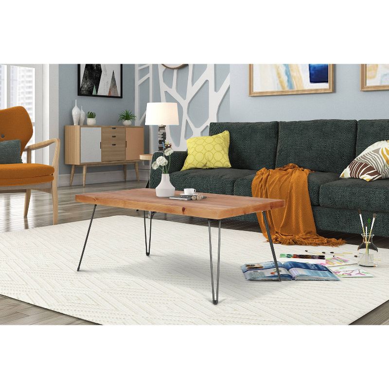 42" Exeter Coffee Table Natural/Black - Summerland Home