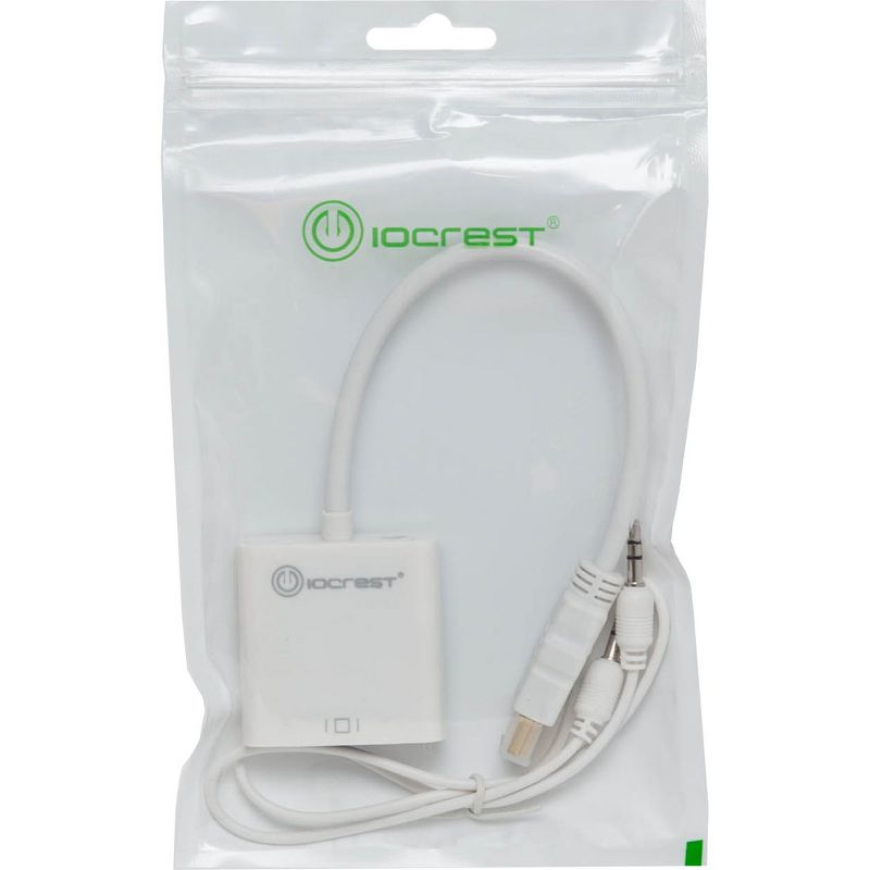 IO Crest Active HDMI to VGA Adapter with Audio Support Via 3.5mm Jack (SY-ADA31044)