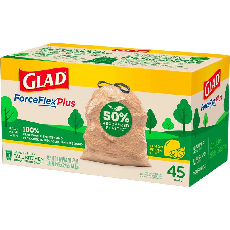 GreenPolly Drawstring Recycling Trash Bags - 13 Gallon - 20ct