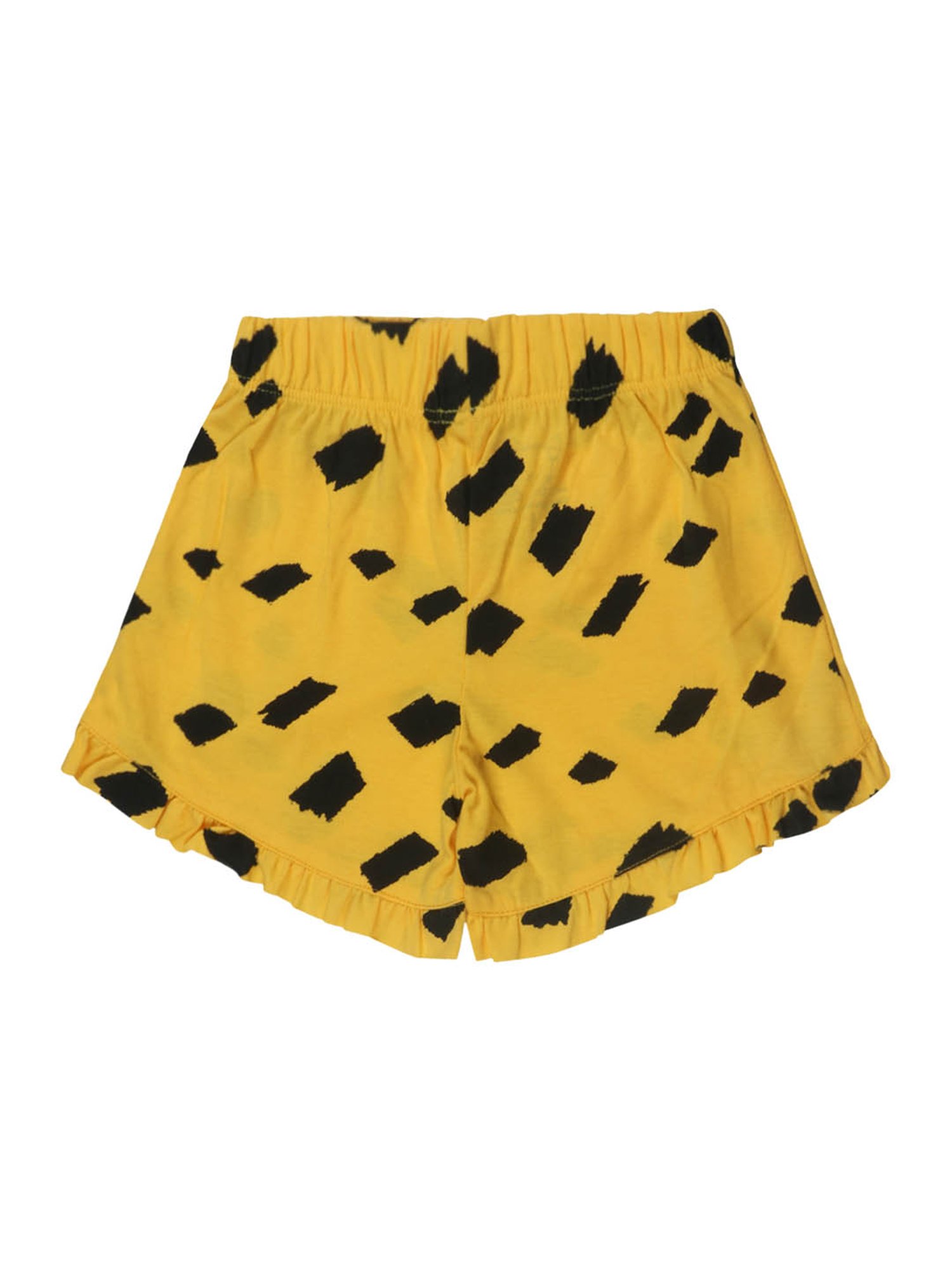 Lazy Shark Kids White & Yellow Printed  Top with  Shorts