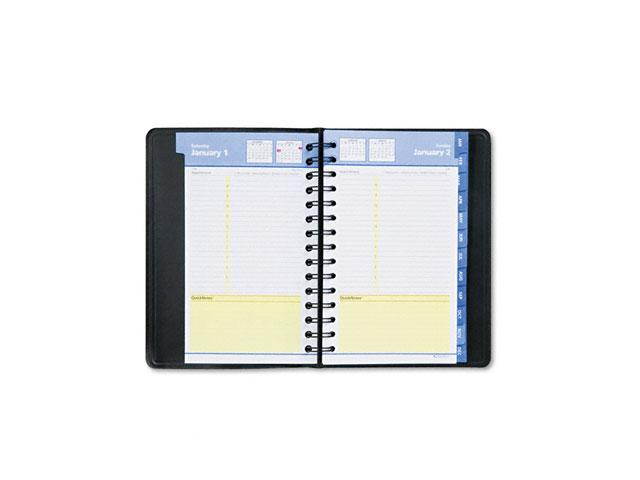 AT-A-GLANCE 76-04-05 QuickNotes Recycled Daily/Monthly Appointment Book, Black, 4 7/8" x 8"